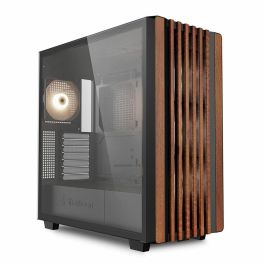 Sharkoon REBEL C70G RGB - Torre Gaming Full Tower con Panel Frontal de Madera, Cristal Templado y 4 Ventiladores RGB Negro