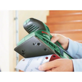 Bosch Lijadora orbital PSS 200 A, Microfiltro, Mango Softgrip, Alta Calidad de Acabado, Bajo Nivel de Vibraciones, Incluye Estuche y Accesorios