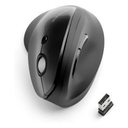 Kensington Ratón Vertical Inalámbrico Pro Fit K75501EU Negro Ergonómico para Mano Derecha con Receptor USB