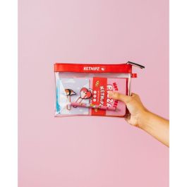 ERIK Set Papelería Ketnipz: Bolígrafo, Lápiz, 3 Cuadernos A6, 4 Subrayadores, Clips, Pegatinas, Notas Sticky y Portatodo