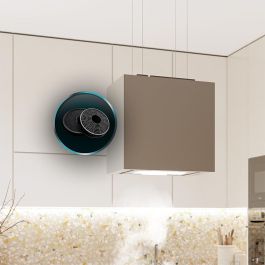 Cecotec Campana isla Bolero Flux CCT 448000 vidrio gris A++ 800m³/h táctil