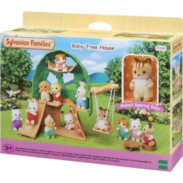 Sylvanian Families La Cabane et Bebé Ecurueil Roux Casa de Muñecas para Bebés