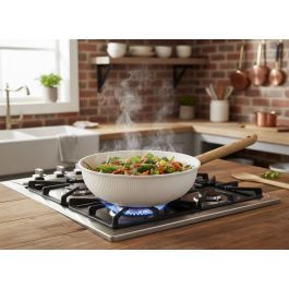 Inde Sarten Wok 26 cm Aluminio Fundido Inducción Daisy (6 Unidades)