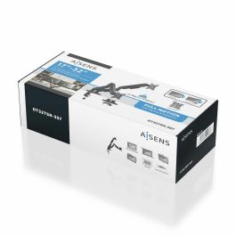 AISENS - SOPORTE DE MESA ECO CONTRAPESO GIRATORIO E INCLINABLE PARA MONITOR/TV 9KG (3 PIVOTES, 2 BRAZOS) DE 17-32, NEGRO