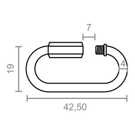 Edm Esl01 Eslabón Rápido Acero Galvanizado 4 mm - 2 Unidades