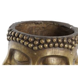 DKD Home Decor Macetero Oriental Dorado Magnesia Buda 34 x 30 x 30 cm