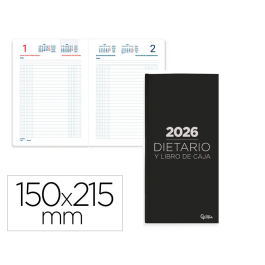 Liderpapel Dietario 2026 Cuarto Dia Pagina 150x215 mm Negro Papel 70 gr FSC Precio: 11.7975. SKU: B1AQ9KL986