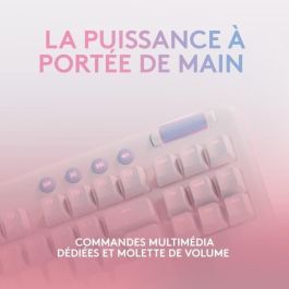 Logitech G G715 Teclado gaming mecánico inalámbrico táctil Switches GX Brown Colección Aurora con reposamuñecas Niebla blanca