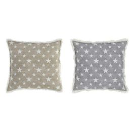 Cojín DKD Home Decor Gris Beige Poliéster Algodón Aluminio (45 x 10 x 45 cm) (2 Unidades) Precio: 20.69000054. SKU: B16K45TA5B