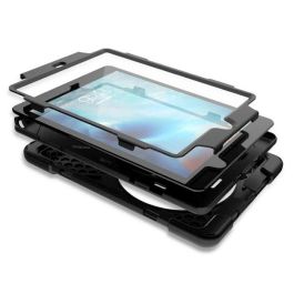 eSTUFF Funda Defender iPad Air 2 9.7" AUSTIN Negra Antigolpes con Soporte 360, Correa Mano y Hombro, Protección para Esquinas