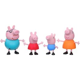Hasbro Set 4 Figuras Peppa Pig y Familia - Mamá Pig, Papá Pig y George