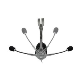 Logitech H111 Auriculares Estéreo con Micrófono Giratorio, Conexión Jack 3.5mm para PC, Móvil y Tablet