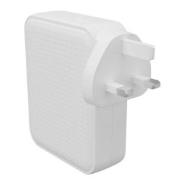Targus Cargador GaN 145W HJ1001WHWWGL para Múltiples Dispositivos, Carga Rápida PD 3.1 QC 3.0, Blanco