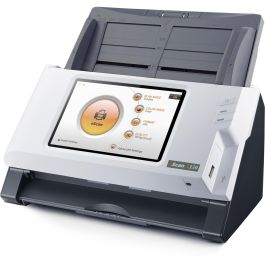 Plustek Escaner A350 Essential, 600x600 DPI, Escaner a Color, Escaneo Dúplex, Negro/Blanco, Pantalla LED 7"