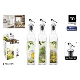 Inde Aceitera de vidrio con tapa ABS, 500 ml, ideal para aceite de oliva y vinagre, capacidad 500 ml (24 Unidades) Precio: 31.50000018. SKU: B12BDV6G88