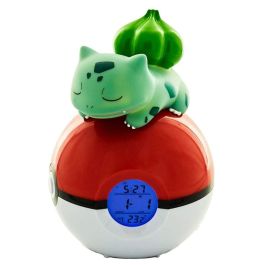 Teknofun Reloj Despertador Digital con Lámpara LED Bulbasaur Pokémon Pokeball con Fecha, Hora, Temperatura y Radio FM Teknofun Reloj Despertador Digital con Lámpara LED Bulbasaur Pokémon Pokeball con Fecha, Hora, Temperatura y Radio FM