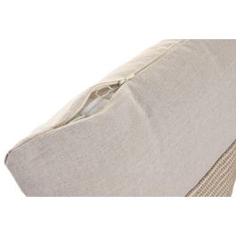 DKD Home Decor Cojín Boho de Algodón y Yute Natural 45 x 45 cm (2 Unidades) con Cremallera
