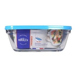 Duralex Fiambrera Rectangular 1.7L Tapa Azul Freshbox (6 Unidades)