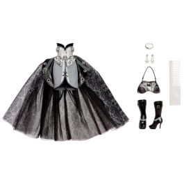 MGA Muñeca Colección Shadow High Heather Greyson 549963, vestida en blanco, negro y gris con 2 looks completos