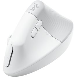 Logitech Ratón Vertical Lift Ergonómico Inalámbrico Bluetooth 2.4GHz USB Logi Bolt 4000 PPP 6 Botones para Windows Mac Android Blanco Hueso