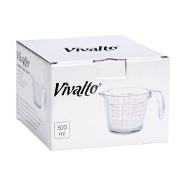 Jarra Medidora Vidrio Vivalto 500 ml Transparente 12x10x17.7 cm