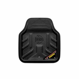 Momo MOML3MDBSS Alfombrillas de Coche Universales Moqueta Negra Antideslizantes con Refuerzo de Aluminio - Juego 4 piezas