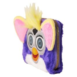 Loungefly Cartera Billetera Furby de Piel Sintética Vegana con Cremallera y 4 Ranuras para Tarjetas 12,7x3,81x10,16cm