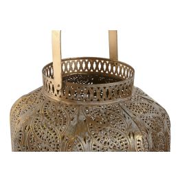 DKD Home Decor Portavelas Árabe Dorado Metal Set de 3 Piezas 25 x 40 x 25 cm