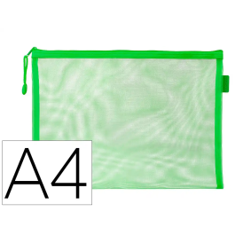 Liderpapel Bolsa Zipper Bag Poliester Transpirable Multiusos DIN A4 Verde Pastel Precio: 4.8884. SKU: B1FR753DTZ