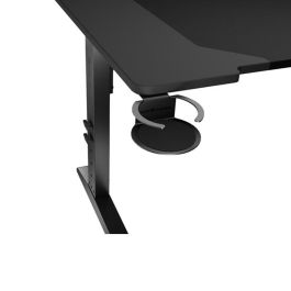 GENESIS Escritorio Gaming Holm Modular 120cm x 75cm Ajustable en Altura con LED RGB, Gestión de Cables y Soporte Vaso/Auriculares Negro