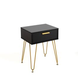 Vinthera Mesilla Moa Madera Melamina y Patas Acero Negro 40x30x50 cm Precio: 40.88999948. SKU: B19LQTR5ZF