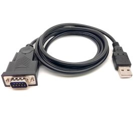 EQUIP Adaptador USB-A a Serie RS232 DB9 Macho-Macho 1.50m Negro
