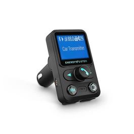 Energy Sistem 455249 Transmisor FM Coche Xtra Bluetooth, Pantalla LCD 1.4", USB, MicroSD, Manos Libres y Asistente Voz