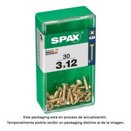 Spax Tornillo madera cabeza plana Yellox 4081020300121 3,0 x 12 mm 30 Unidades Precio: 2.50000036. SKU: S7913853