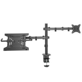 Ewent EW1519 Soporte de Escritorio Ergonómico para Monitor hasta 32" y Portátil 15.6" VESA 75x75 100x100 Negro
