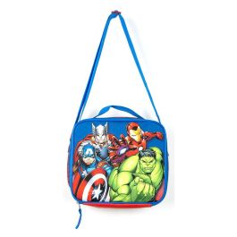 Cerdá Portamerienda térmico Avengers azul para niños, ideal para la merienda escolar, 8 x 21 x 22 cm