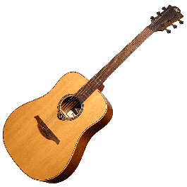 LAG Guitarra Acústica Dreadnought Tramontane 170 Cedro Rojo Macizo Natural Folk 6 Cuerdas