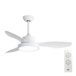 Edm Ventilador de techo Ártico 120 cm, 38W + luz LED 22W, 2.160lm, 3.000K-4.000K-5.000K, blanco, mando a distancia Precio: 122.49999949. SKU: S7919064