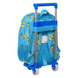 Safta Mochila con Carro 185+Carro 705 Minions "Minionstatic" Azul 26x34x11cm