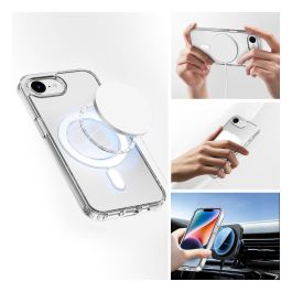 4smarts Kit 3en1 Premium para iPhone SE (4ª Gen) con Funda, Protector Pantalla y Cargador, Transparente/Blanco, 9H, Resistente Golpes y Rayones, Ref. 541359