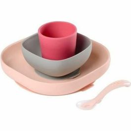 Beaba Juego de Vajilla Infantil de Silicona 4 Piezas con Ventosa, Flexible, Apto Microondas y Lavavajillas, 2ª Edad - Rosa Precio: 43.49999973. SKU: S7102882