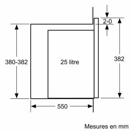 Bosch Serie | 4 BFL553MS0 Horno microondas monofunción empotrable 25 litros 900 Watt acero inoxidable