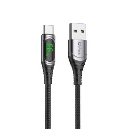 Qcharx international Cable Usb A Tipo C con Pantalla LED Indicadora de Potencia, Carga Rápida 3A, 1m, Anti-Nudos, Gris Oscuro Precio: 11.68999997. SKU: B12DRJGVZA