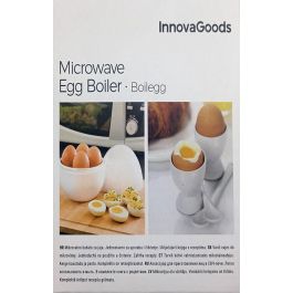 Cuecehuevos para Microondas con Recetario Boilegg InnovaGoods Cuecehuevos para Microondas con Recetario Boilegg InnovaGoods