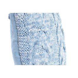 DKD Home Decor Cojín Decorativo Alpino Azul Celeste 45x45 cm de Poliéster 430g, Pack de 4 Unidades para Sofá o Cama