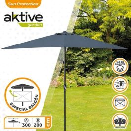 Parasol Aktive Antracita Aluminio Ø 4,8 cm 300 cm Parasol Aktive Antracita Aluminio Ø 4,8 cm 300 cm