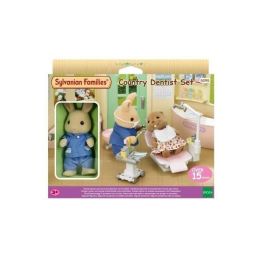 Sylvanian Families 5095 Set de Juego Dentista: Figura Conejo Papá, Sillón Dental, Unidad, Mesa y 14 Accesorios para Niños +3 años