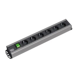 Bachmann 300.003 Regleta 6 Enchufes AC 2m Compatible Rack 19 Pulgadas Interior Negro