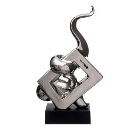 Escultura Plata-Negro Cerámica 26,50 X 12 X 44 cm Precio: 23.9217. SKU: B159EFCGWH