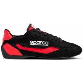 Sparco S0012A744NRRS Zapatillas S-Drive Corte Bajo para Deportes de Motor / Carreras Negro-Rojo Talla 44 con Plantilla Amortiguadora